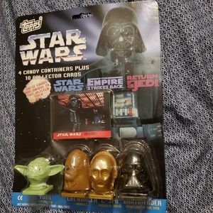 Star Wars Set Of 4 topps candy heads and trading cards moc 1997